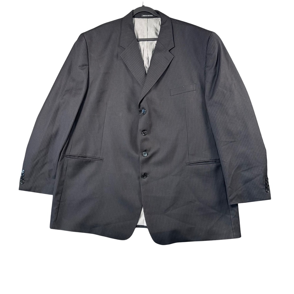 VTG Sean John Blazer Men's Y2K Pinstripe‎ Wool Blend Hip Hop Tailored